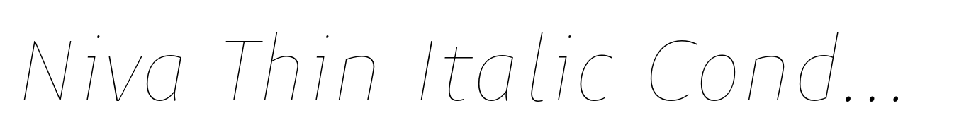 Niva Thin Italic Condensed